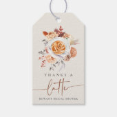"Danke an Latte" Kaffeepause Brautparty Gefallen Geschenkanhänger (Vorderseite)