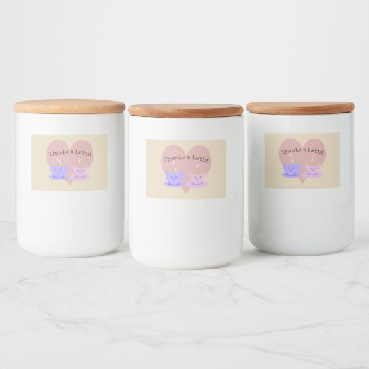 Danke an Latte Lebensmitteletikett (Flaschen)