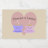 Danke an Latte Lebensmitteletikett (Einzelnes Label)