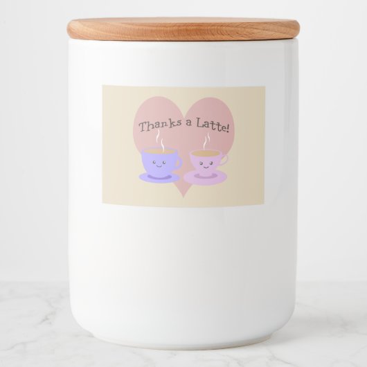 Danke an Latte Lebensmitteletikett (Vorderseite)