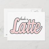 Danke an Latte Postkarte (Vorne/Hinten)