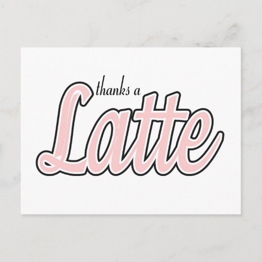 Danke an Latte Postkarte (Vorderseite)