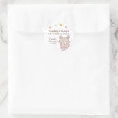 Danke an Llama Baby Dusche Gevor Runder Aufkleber (Tasche)