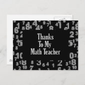 Danke an meinen Mathematiklehrer Postkarte (Vorne/Hinten)