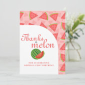 Danke an Melon 1. Geburtstag Watermelon (Stehend Vorderseite)