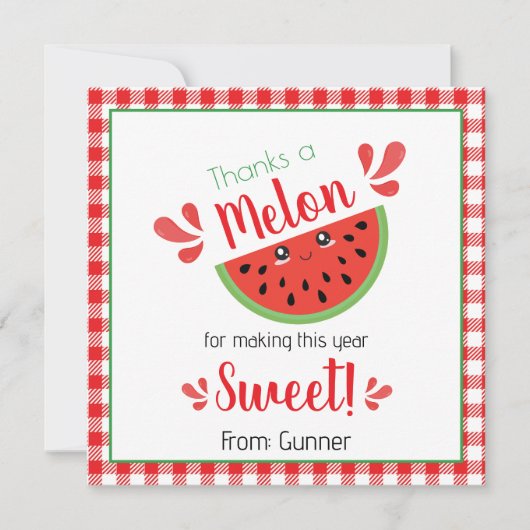 Danke an Melon Danke-Card Einladung (Vorderseite)