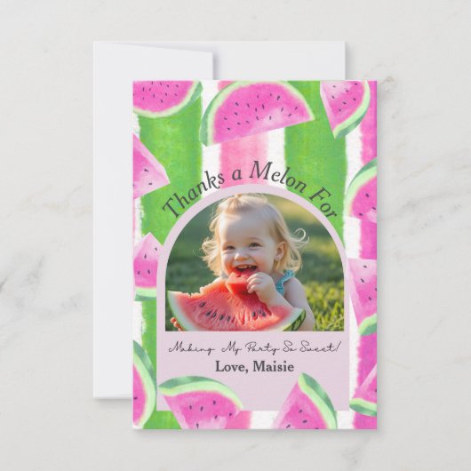 Danke an Melon Flat Dankeschön Card (Vorderseite)