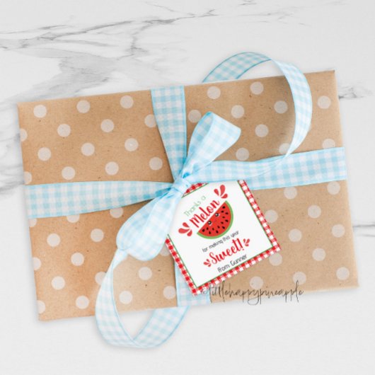 Danke an Melon Gift Tags Geschenkanhänger