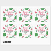 Danke an Melon Sticker, Watermelon Quadratischer Aufkleber (Blatt)