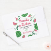 Danke an Melon Sticker, Watermelon Quadratischer Aufkleber (Umschlag)
