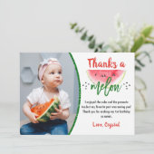 Danke an Melon Sweet Watermelon Birthday Foto (Stehend Vorderseite)
