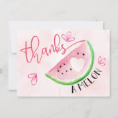 Danke an Melon Watercolor Watermelon Einladung (Vorderseite)