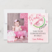 Danke an Melon Watermelon Foto Danke Einladung (Vorderseite)