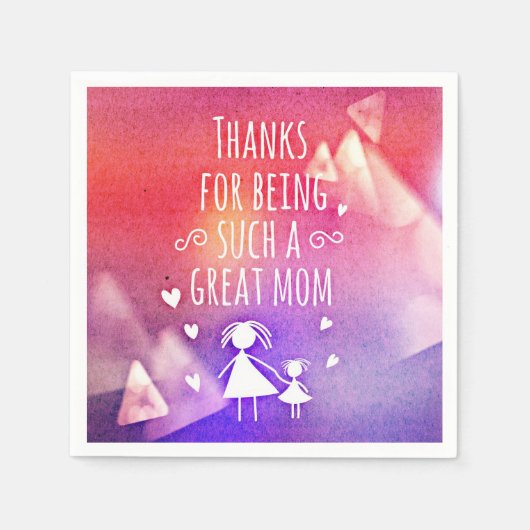 Danke an Mutter Tag Serviette (Vorderseite)