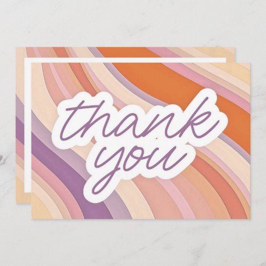 Danke an Pastel Gradient Card Ankündigung (Vorne/Hinten)