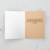 Danke an Pastor Karte (Innenseite)