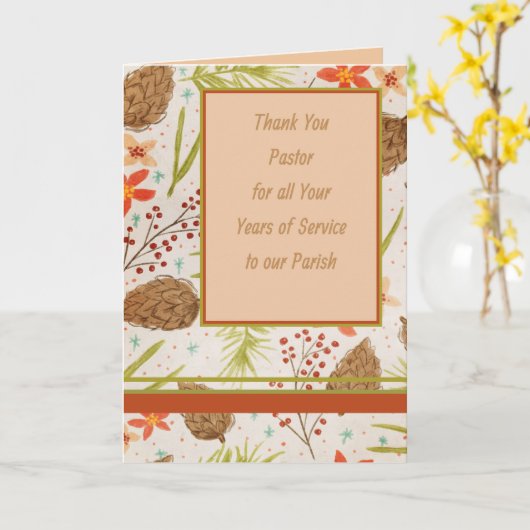 Danke an Pastor Karte (Gelbe Blume)