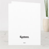 Danke an Poinsettia Floral Grußkarte Karte (Rückseite)