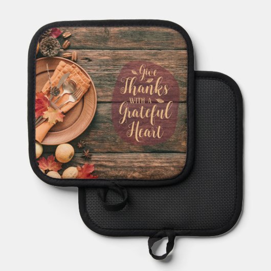 Danke an Pot Holder Topflappen (Vorderseite/Rückseite)