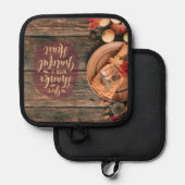 Danke an Pot Holder Topflappen (Vorderseite/Rückseite)