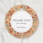 Danke an Pumpkin & White Dahlia Erntedank Geschenkanhänger (Rückseite)