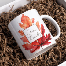 Danke an Red Fall Leaf Erntedank