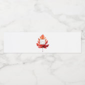 Danke an Red Fall Leaf Erntedank Wasserflaschenetikett (Einzelnes Label)