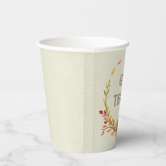 Danke an Rustic Boho Sunflower Erntedank Pappbecher (Rechts)