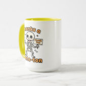 Danke an Skele-ton | Funny Skeleton Halloween Tasse (Vorderseite Links)