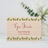 Danke an Thanksgiving Acorns Custom Karte (Stehend Vorderseite)