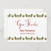 Danke an Thanksgiving, das individuell anpassbar i Postkarte (Vorne/Hinten)