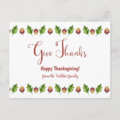 Danke an Thanksgiving, das individuell anpassbar i Postkarte (Vorderseite)