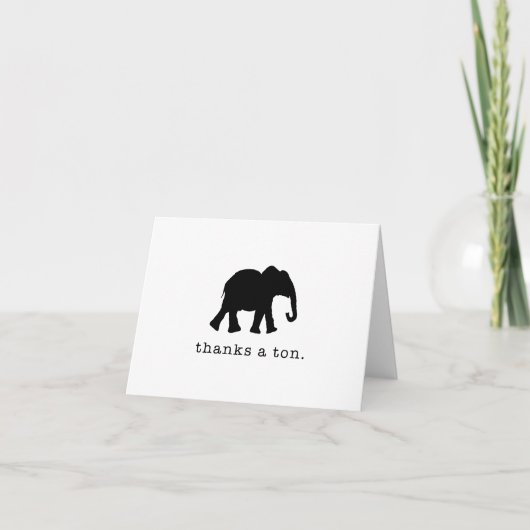 Danke an Ton - Funny Elephant Danke-Card (Vorderseite)