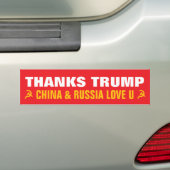 Danke an Trump China Russland Liebe You Hammer & S Autoaufkleber (Auf Auto)