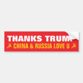 Danke an Trump China Russland Liebe You Hammer & S Autoaufkleber (Vorne)