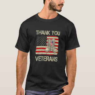 Danke an Veteranen Kampfstiefel Veteranentag Ameri T-Shirt