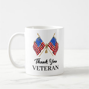 Danke an Veteranen Patriotische amerikanische Flag Kaffeetasse