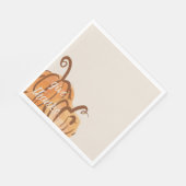 Danke an Watercolor Pumpkin Erntedank Napkin Serviette (Ecke)