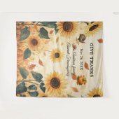 Danke an Watercolor Sonnenblumen Bilderrahmen Wandteppich (Vorderseite (Horizontal))