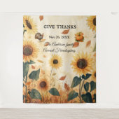 Danke an Watercolor Sonnenblumen Bilderrahmen Wandteppich (Vorderseite)