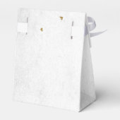 Danke an White Gold Foil Confetti Wedding Geschenkschachtel (Rückseite)