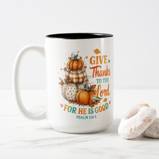 Danke an... zweifarbige tasse (Mit Donut)