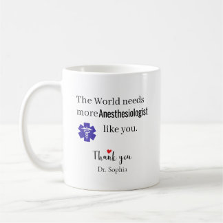 Danke Anästhesist Benutzerdefinierter Name Kaffeetasse
