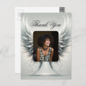 Danke | Angel Wings Foto Postkarte (Vorne/Hinten)