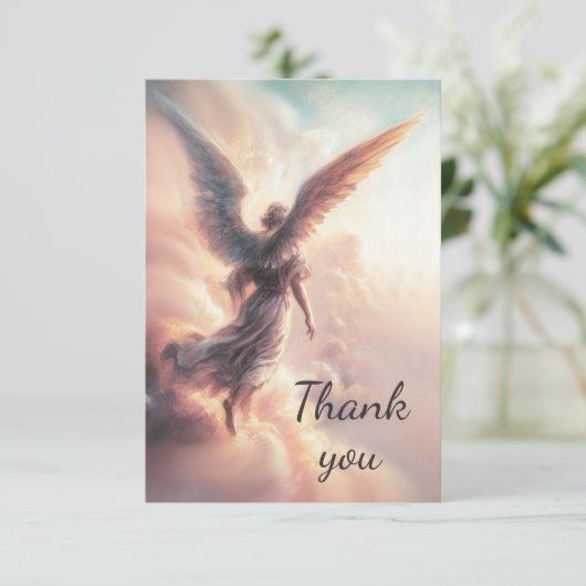 Danke Angels in den Himmelswolken (Stehend Vorderseite)