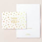 Danke | Animal Paw Prints Gold Folienkarte (Anzeige)