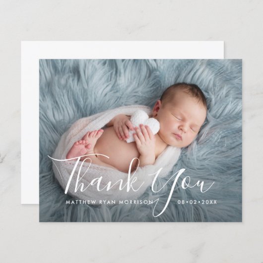 Danke | Ankündigung der Geburt eines Skripts (Vorne/Hinten)