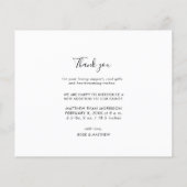 Danke | Ankündigung der Geburt eines Skripts (Rückseite)