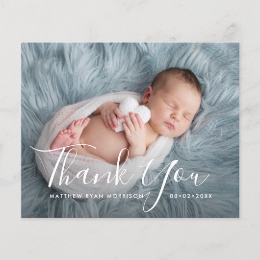 Danke | Ankündigung der Geburt eines Skripts (Vorderseite)