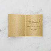 "Danke" Aqua Gold Hochzeitsvorlage Dankeskarte (Innenseite)